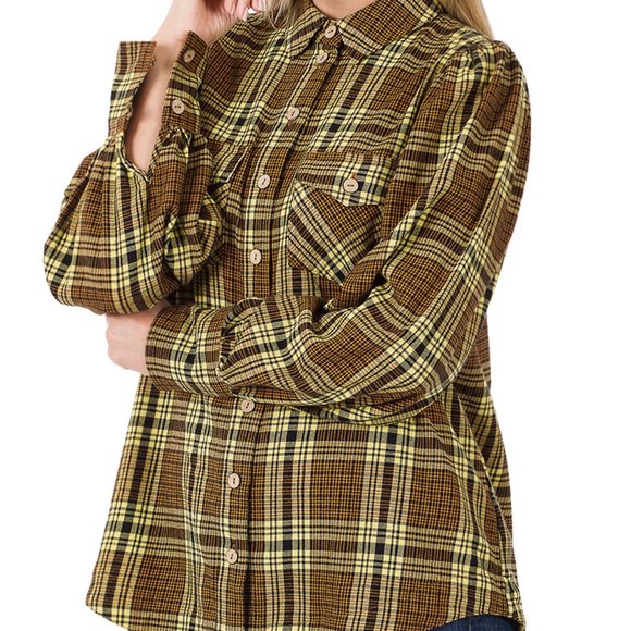 Plaid Buttoned Down Shirt for Women -  check dress shirt Tuck it or UnTuck it - Picture 10 of 10